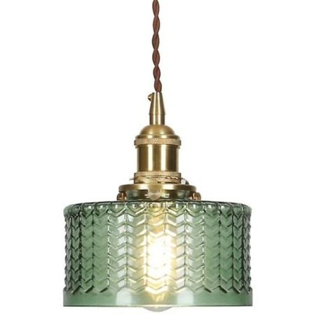 Vintage mässingsglas krona matsal sovrum sängbord bar balkong liten krona