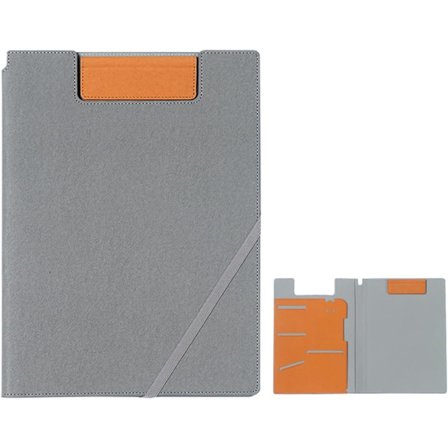 A4 Læder Clipboard Mappe, Læder Portfolio til Mænd og Kvinder, Business Portfolio Ringbind, Visitkort Holder Kvitteringslomme