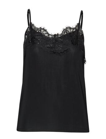 Slclara Singlet Top Ærmeløs Top Sort Soaked In Luxury