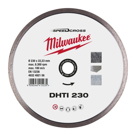 Milwaukee SPEEDCROSS DHTI 4932492156 Diamantskive Ø230x22,23 mm, Maskintilbehør & forbruk