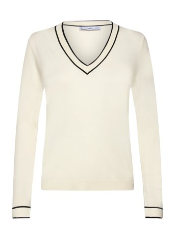 Mango | Contrasting V-Neck Sweater | S