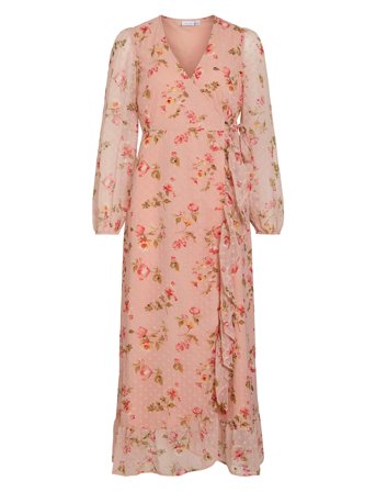 Viedee L/S Ankle Wrap Dress/Dc/Ka Pink Vila