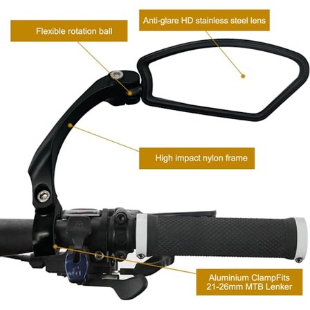 Ruostumattomasta teräksestä valmistettu HD-moottoripyörän peili - Generation 2.0 Bi