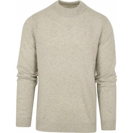 Anerkjendt, Round-neck Knitwear Beige, Heren, Maat:XL,nylon,gestreept
