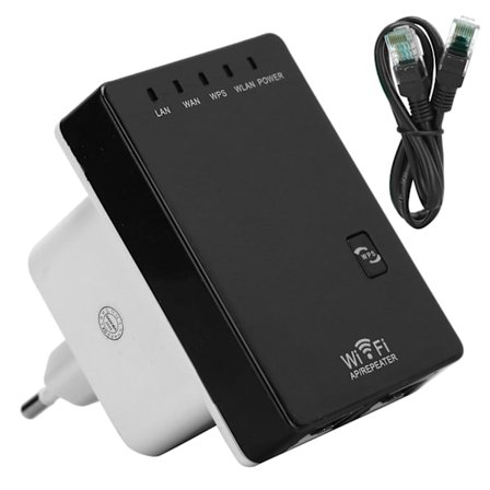 Trådlös WiFi Router Repeater Booster Förstärkare 300Mbps 100-240V EU-kontakt