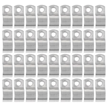 100 kpl Johdinpidikkeet Johdon Kiinnitys Solki TV Koaksiaalikaapeli Järjestäjä Naula- Johdinpuristimet Kaapelin Ohjain ClipSi Silver 2.3x1cm
