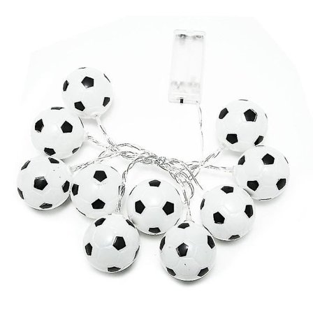 10 LED Fotbollsslinga inomhus Fotboll Utomhus Ljusslingor Trädgårdstillbehör Fotbollsformad Lampslinga Fotboll Heminredning Belysning För F