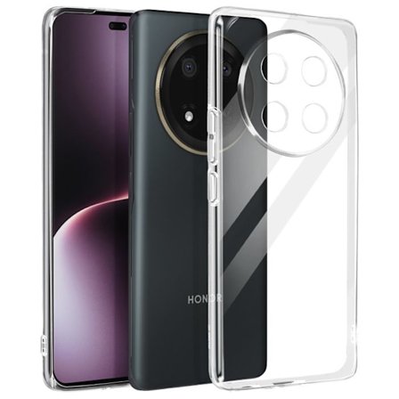 Kuori - MAYAXESS - Honor Magic 7 Lite - Pehmeä Silikoni - Läpinäkyvä - Kohotetut reunat