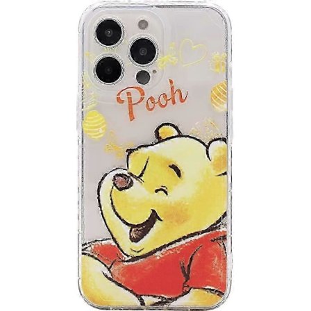 Sød Tegneserie Print Blød Fleksibel Klar Gennemsigtig Letvægts TPU Case til iPhone 13 Pro 6.1 tommer 2021 (Winnie The Pooh)