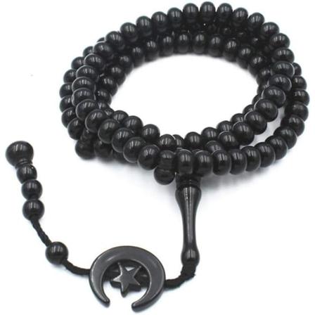 CDQ Tasbih 99 Helmiä Eid Mubarak Muslimi Rukoushelmet Muslimi Rukoushelmet Ruusukko(musta) musta