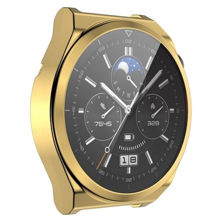 ENKAY Huawei Watch GT 3 Pro 46mm protective cover with tempered glass - Gold