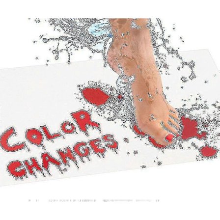 Halloween Fot Färgskiftande Matta, Badrumsmatta, Blodig Badrum Färgskiftande Golvmatta 1st