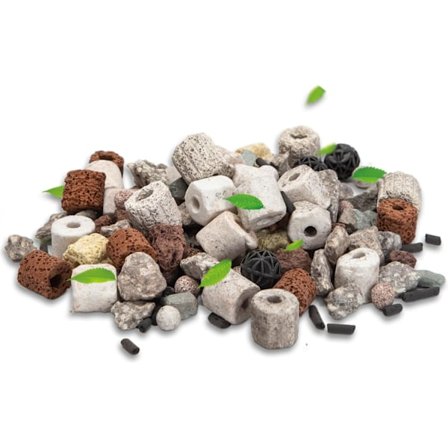 12-i-1 Akvariumfiltermaterial, Keramiska Ringar, Poröst Filter, Biologiskt Filter för Akvarier och Fiskedammar