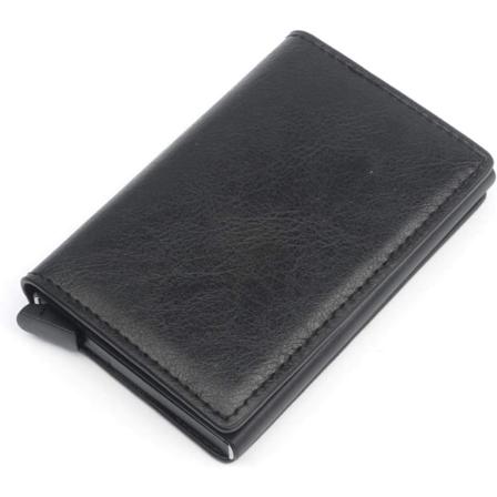 Slank lommebok for menn med pengesklips, Pop Up-lommebok RFID-blokkering Aluminium Automatisk kredittkortholder Etui Minimalistisk skinn Smart 
