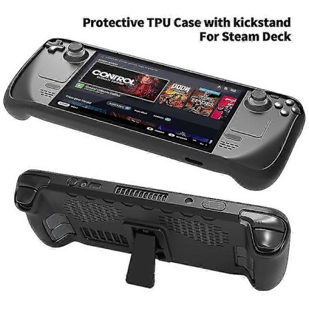 TPU-suojakotelosetti jalustalla Steam Deck -pelikonsolille, pehmeä suojakuori