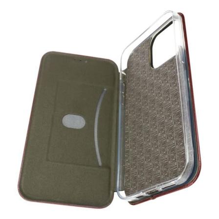 iPhone 14 Pro Cover Flip Card Holder Video Support Burgundy Satin Finish