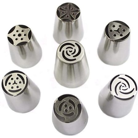 7 deler rør dyse konditorferdigheter kakedekoreringsverktøy kake cu