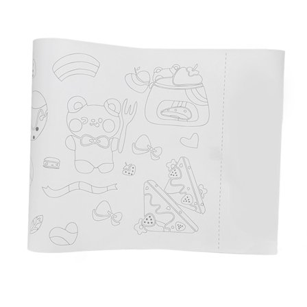 32,8 jalan pituinen värityspaperi rulla lapsille, eläinaiheisia kuvioita, kädentaidot, käsintehty piirustuspaperirulla taideteoksia varten, karhu