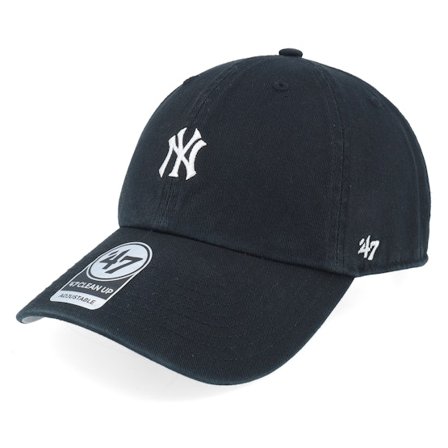 47 Brand - Negro unconstructed Gorra - New York Yankees Base Runner Clean Up Black Dad Cap @ Hatstore