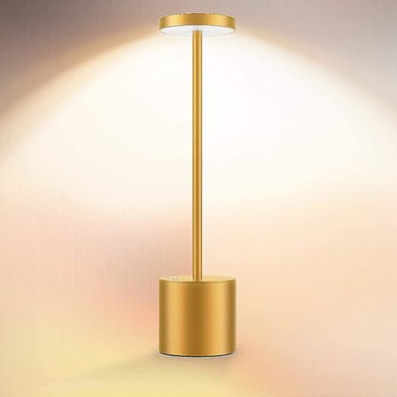 Bordslampa sladdlös, 2 belysningslägen (guld)