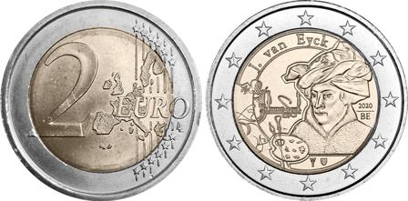 Belgien 2020 - Jan van Eyck - 2 euro mønt