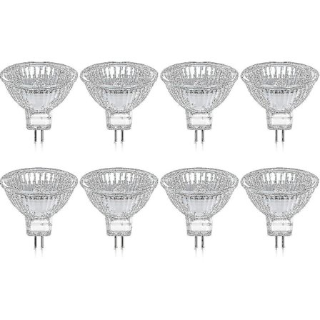 8 kpl Halogeeni Lamput GU5.3 MR16 35W 12V Himmennettävä - Lämmin Valkoinen 2800k, 400 Lumenia, Lasikupu Jz