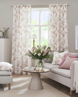 Sivuverhot Malena 2/pak Valkoinen