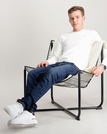 Polo Ralph Lauren Cotton Crewneck Sweater Wit Truien Jongens - Kids Brand Store