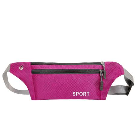 Midjeväska Kvinnor Män Semester Resor Pengar Löpning Bälte Pack - stock pink