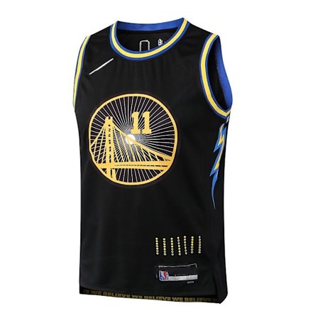 L064# Nba 22/23 Warriors Black No.11 Jersey Voksensett