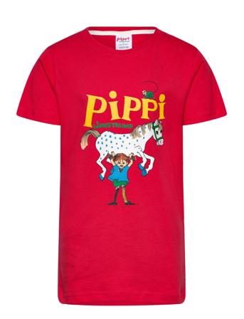 Pippi T-Shirt Tops T-Kortærmet Skjorte Red Pippi Langstrømpe
