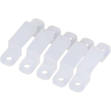Monteringsklemme for stripelys, silikonholderklemme for å feste Smd 3528 5050 1210 Rgb Led-stripelys 100 stk (10 mm)