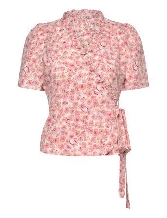 A-View Peony Wrap Blouse - Pink - 40