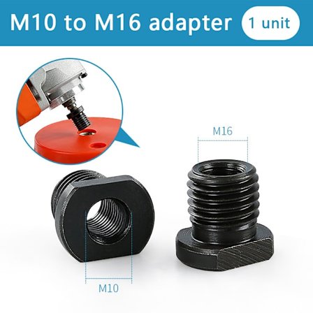 M10 Adapter Vinkelslip M16 Gängomvandlare Adapter Arbor Con