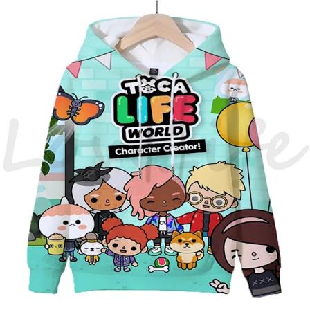 Toca Life World Luvtröjor for gutter og jenter Langærmede gensere Barn Sportsklær Barn Tegneseriegensere Høstgensere Sudadera 5 5 kids-90(2T)