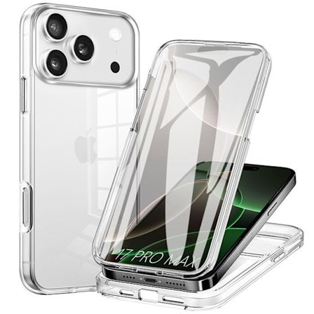 Coque til iPhone 17 Pro - BOOLING - Gennemsigtig fuld beskyttelse, stødabsorberende, ridsefrit PC+TPU