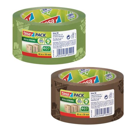 TESA Packtejp Eco & Strong 50mmx66m grön logo - Lyreco - Emballage och lagerutrustning - Packtejper - Packtejp PP