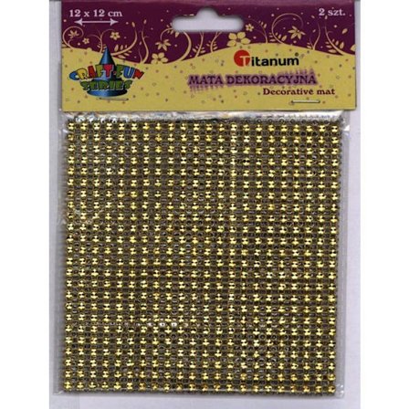Matta - underlag Titanium Dekorativ matta i titan 12 x 12 cm, guld, 2 bitar