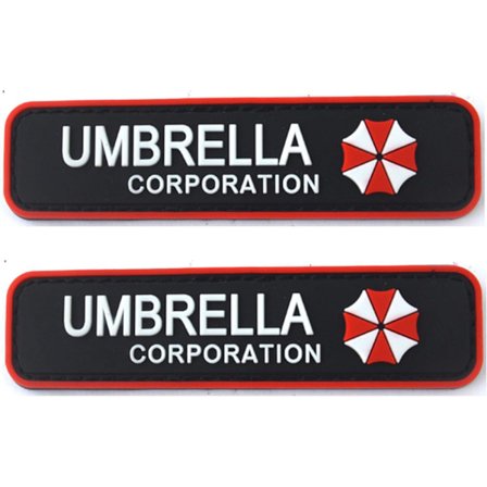 2 kpl Resident Evil Umbrella Corporation PVC-merkit Embleemi