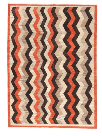 Kelim Moderne Tæppe Moderne Sort/Brun (Uld, Afghanistan)