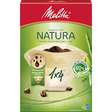 Melitta Kaffefilter 1x4/80 Natura | Kaffe > Kaffereservdelar & Rengöring > Kaffefilter | Bagaren och Kocken