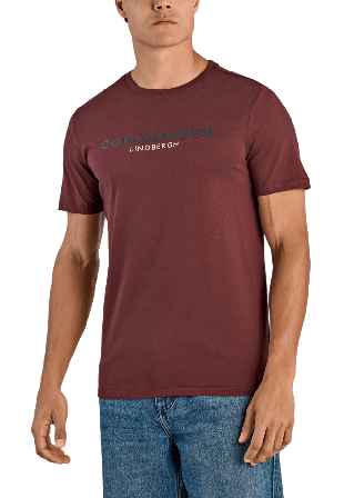Lindbergh Copenhagen print tee S/S T-Shirt Överdelar Herr Röd XL