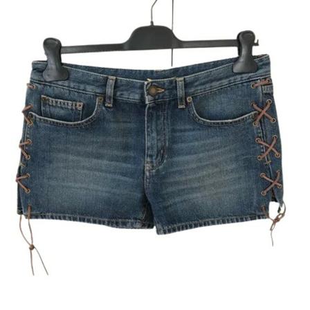 Saint Laurent Vintage Pre-owned Denim bottoms Blå, Dame Vintage Bukser