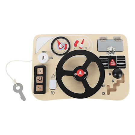 Sensorisk treleke for småbarn og førskolebarn rollespill - Simulering pedagogisk aktivitetsbrett med ratt
