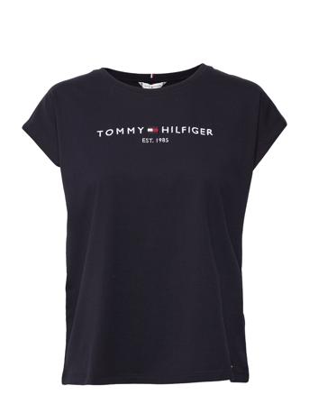 Rlx Hilfiger Open-Nk Tee Cap Slv T-shirts & Tops Short-sleeved Svart Tommy Hilfiger