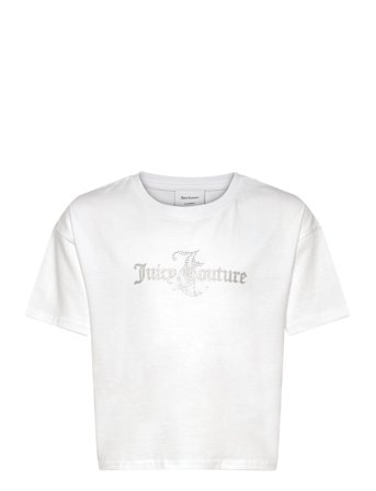 Glitter & Diamante Boxy Ss Tee White Juicy Couture