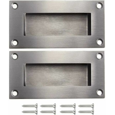 Dørhåndtak Skjult Håndtak Utskiftbart Håndtak for Håndtaksløs Skyvedør, Anti-Kollisjon Rektangulær Enkelt Men Motesatin Børstet Rustfritt