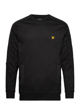 Pocket Branded Sweat Crew Sport Sweat-shirts & Hoodies Sweat-shirts Black Lyle & Scott Sport