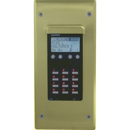 Axema 2-3870 Frontpaket infälld Mässing, Larm & säkerhet