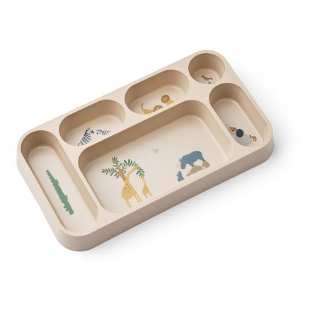 LIEWOOD Mosu Divider Plate Sandy, Børn & Forældre, Service, Tallerkener Og Skåle